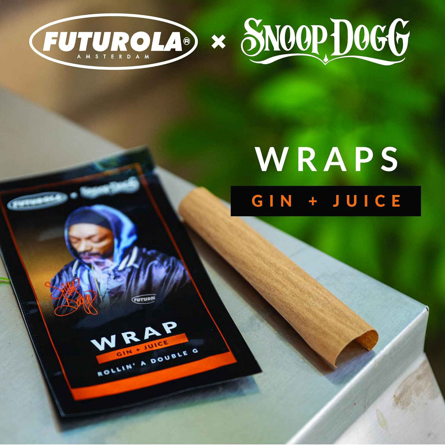Futurola x Snoop Dogg Gin & Juice Wraps | Signature Flavored, Tobacco-Free Wraps with Ultra-Thin Slow-Burning Paper | Smooth, Clean Performance