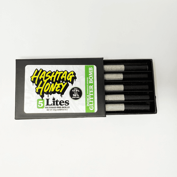 Glitterbomb Lites | Filtered | Pre Roll 5 Pack | 4.5 Grams