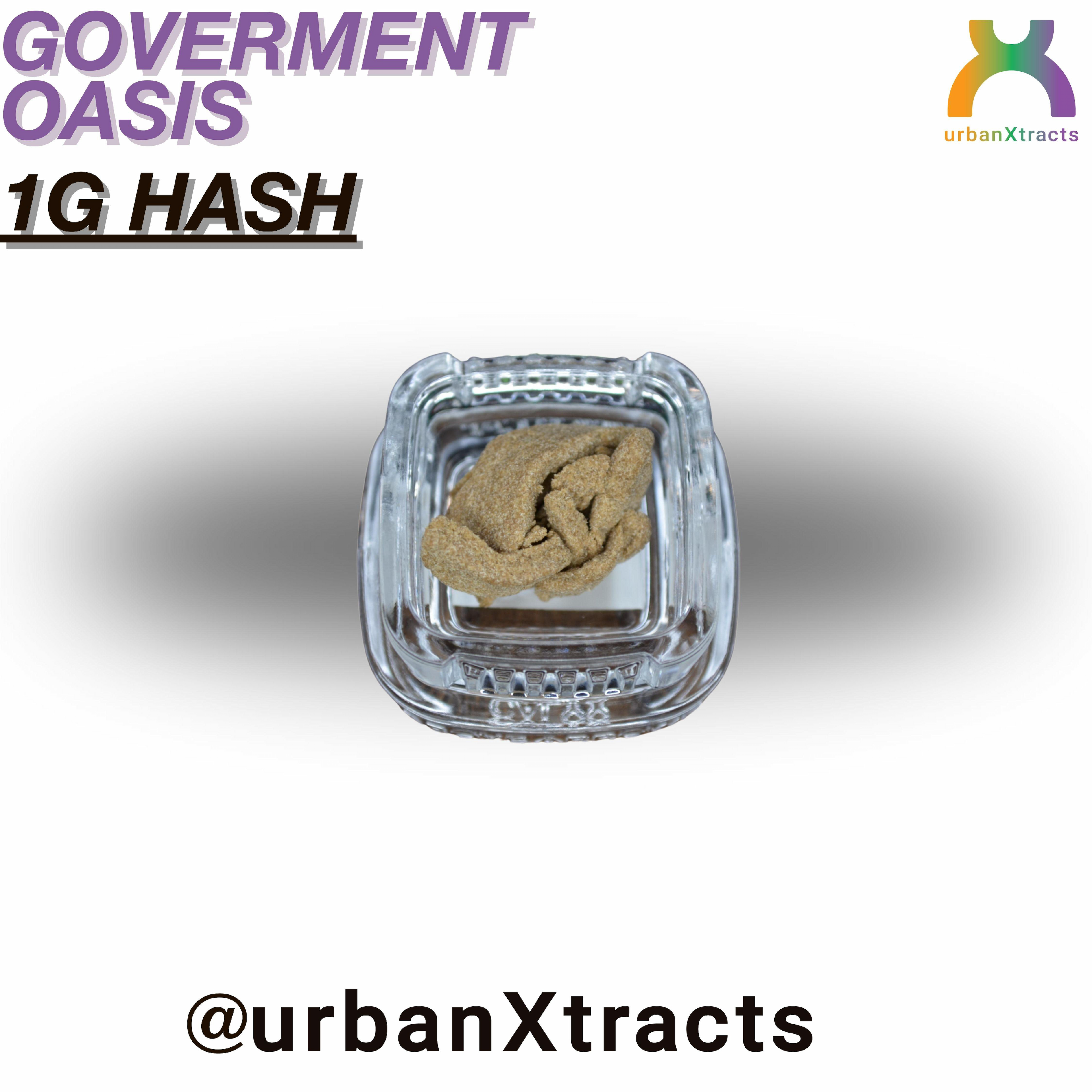 Government Oasis - Solventless "Dad" Hash 1G - urbanXtracts