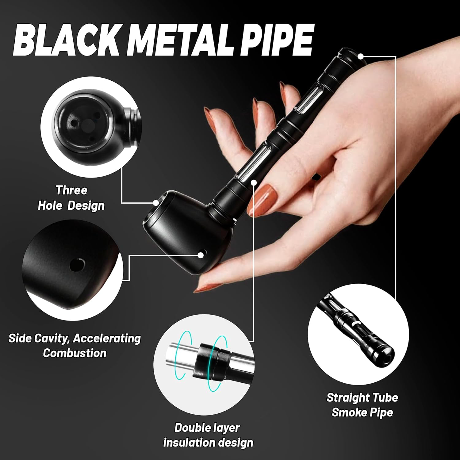 Tobacco Pipe Set – Compact Accessory Kit with Mini Jar, Tool & Pouch