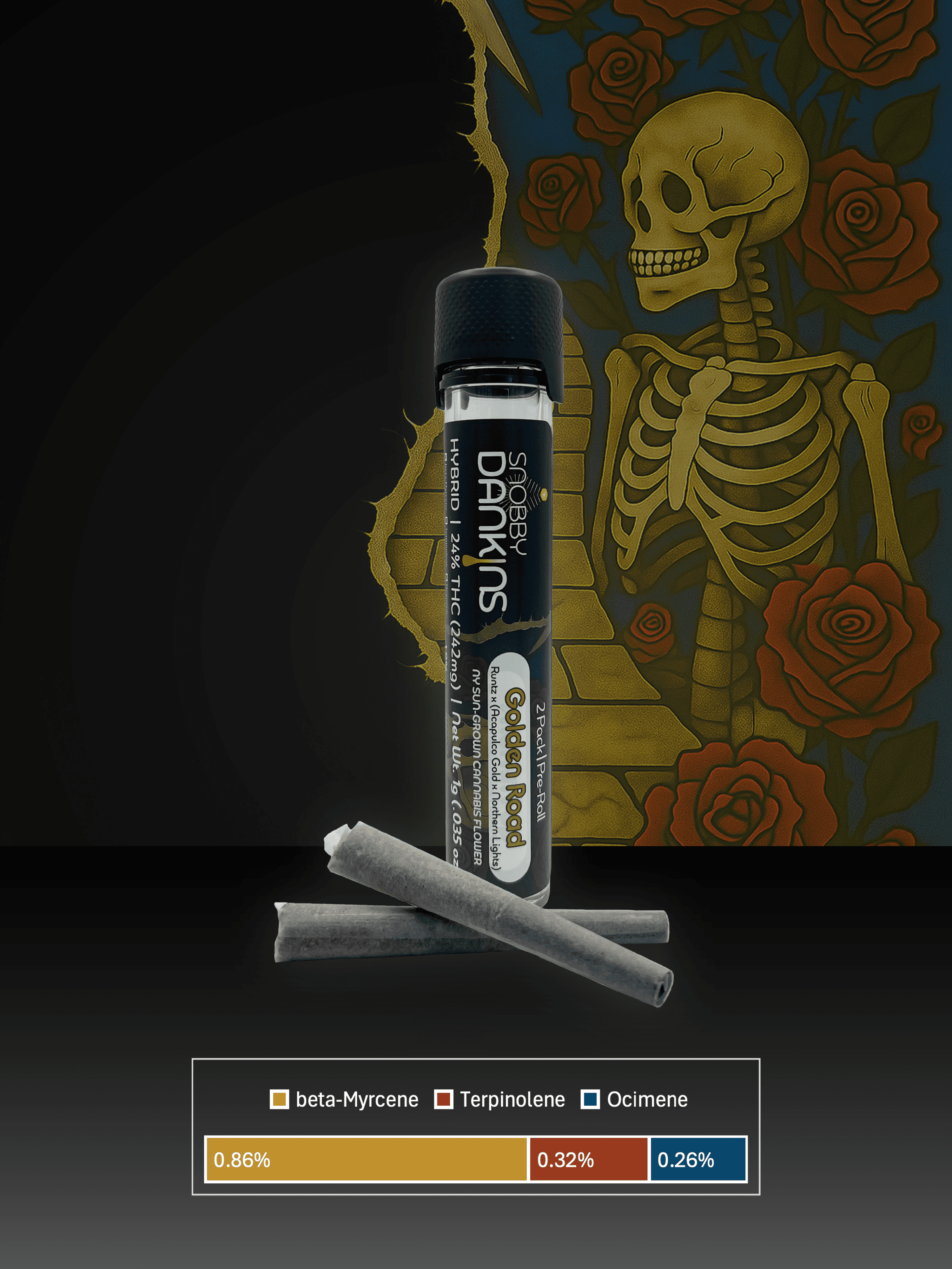 Golden Road | Pre Roll 2 Pack | 1 Gram