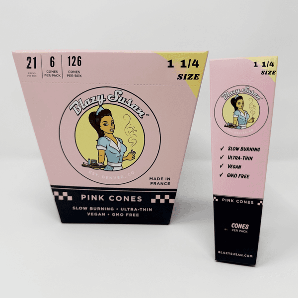 Blazy Susan 1 1/4 Size Pink Cone