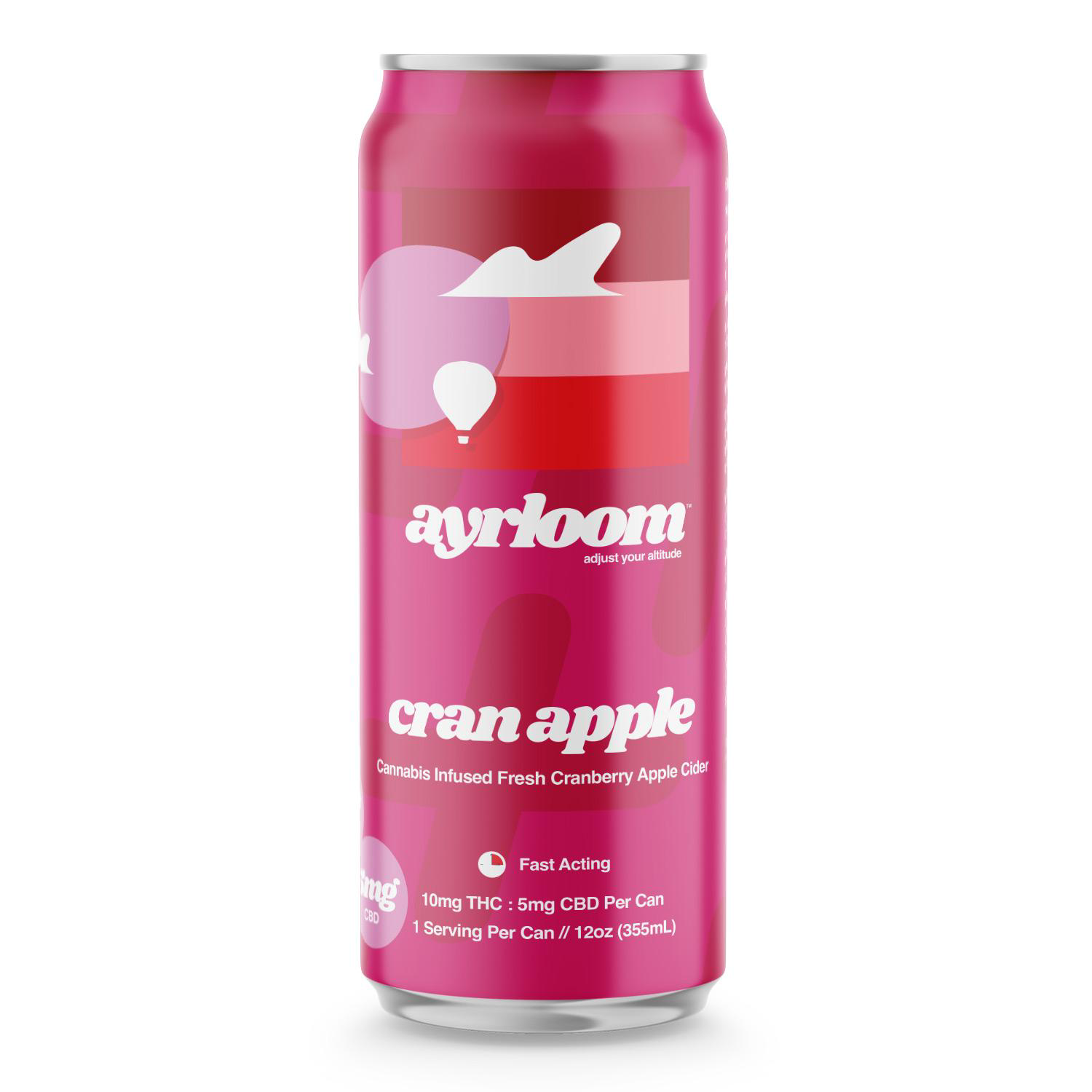Cran Apple 12oz Drink (10THC:5CBD)