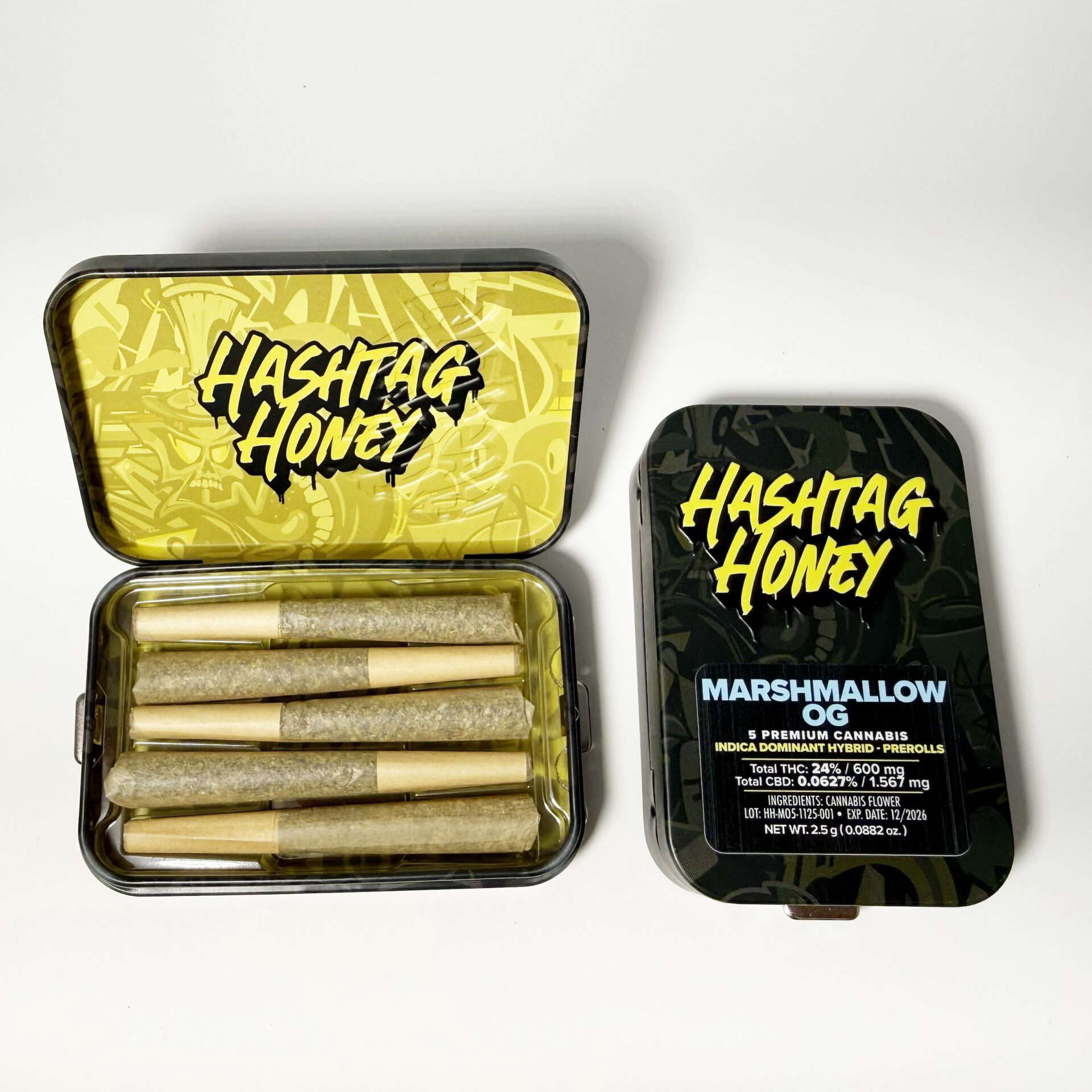 Hashtag Honey Marshmallow OG Pre Roll 5 Pack Hybrid