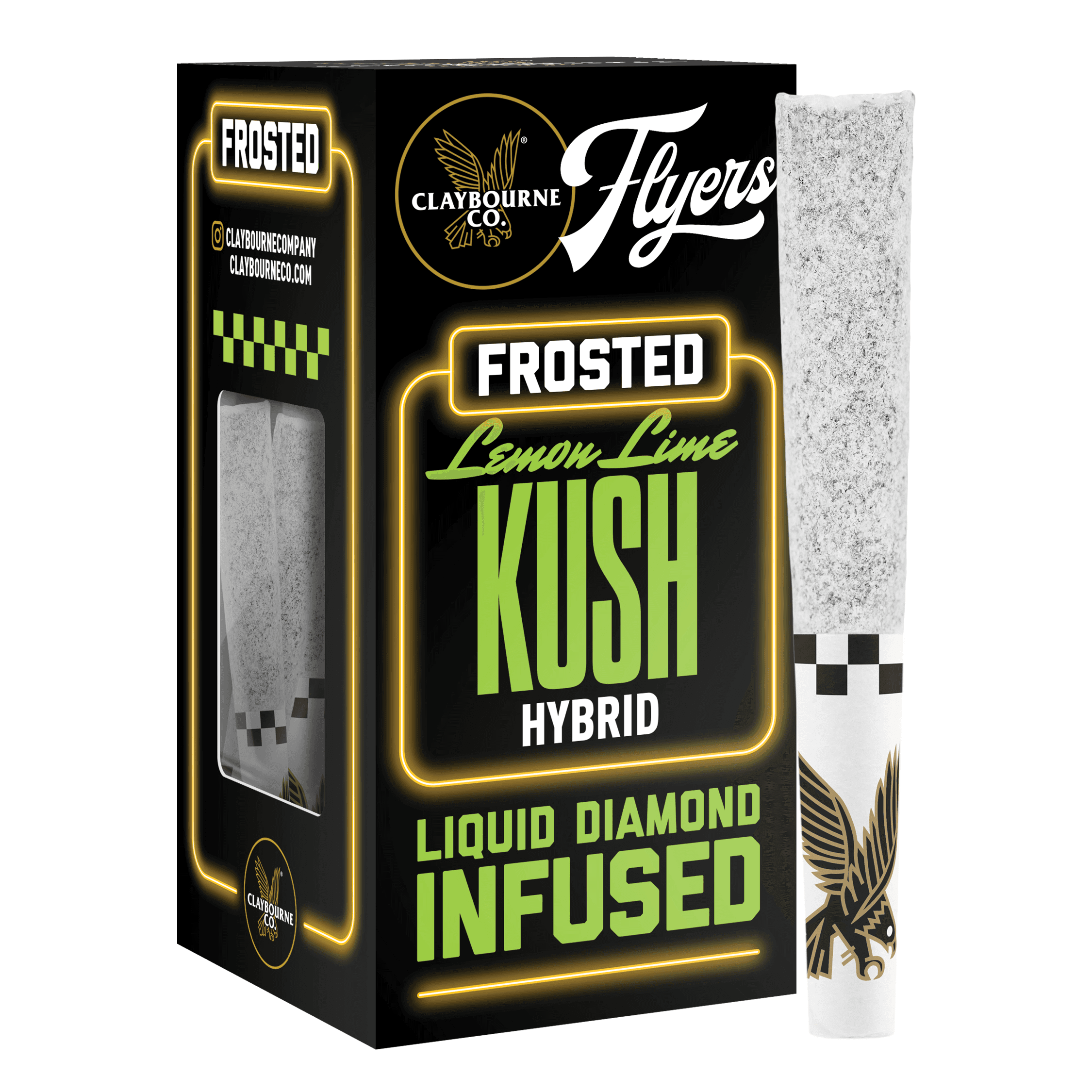 Lemon Lime Kush | Frosted Flyers (Infused) | Pre Roll 5 Pack | 2.5 Grams