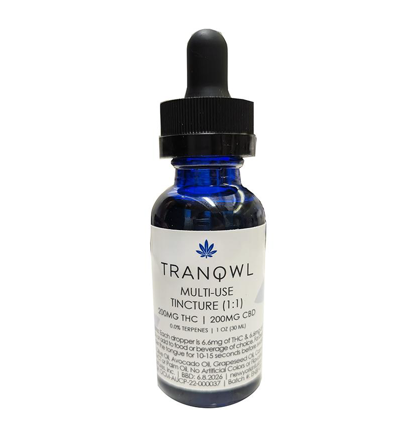 Low Dose Multi-Use Tincture - 300mg THC | 300mg CBD - TRANQWL