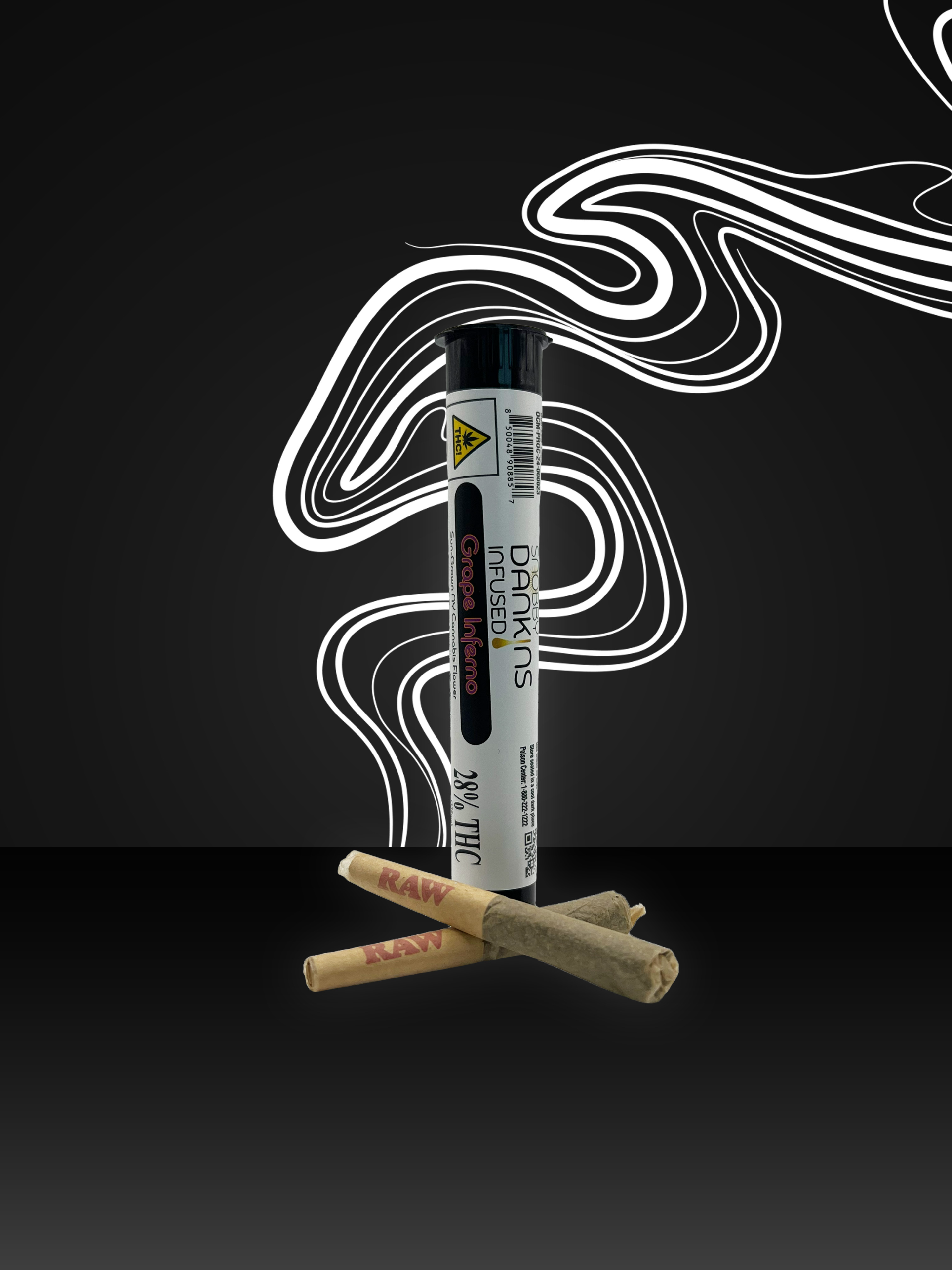 Grape Inferno Indica-Dom Infused Pre-Roll Pack (2 Pack 0.5g/ea)