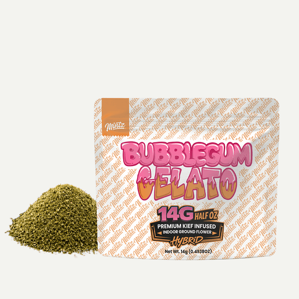 Bubblegum Gelato | Kief Infused Ground Flower | 14 Grams