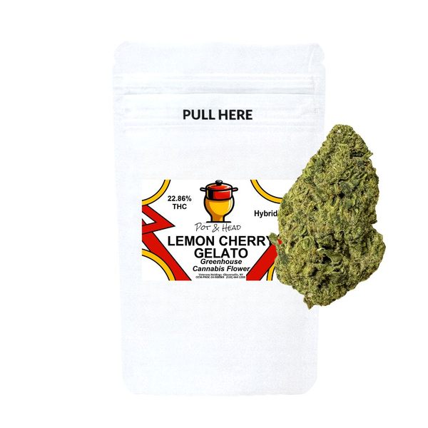Lemon Cherry Gelato Indica Greenhouse Flower 28 Grams