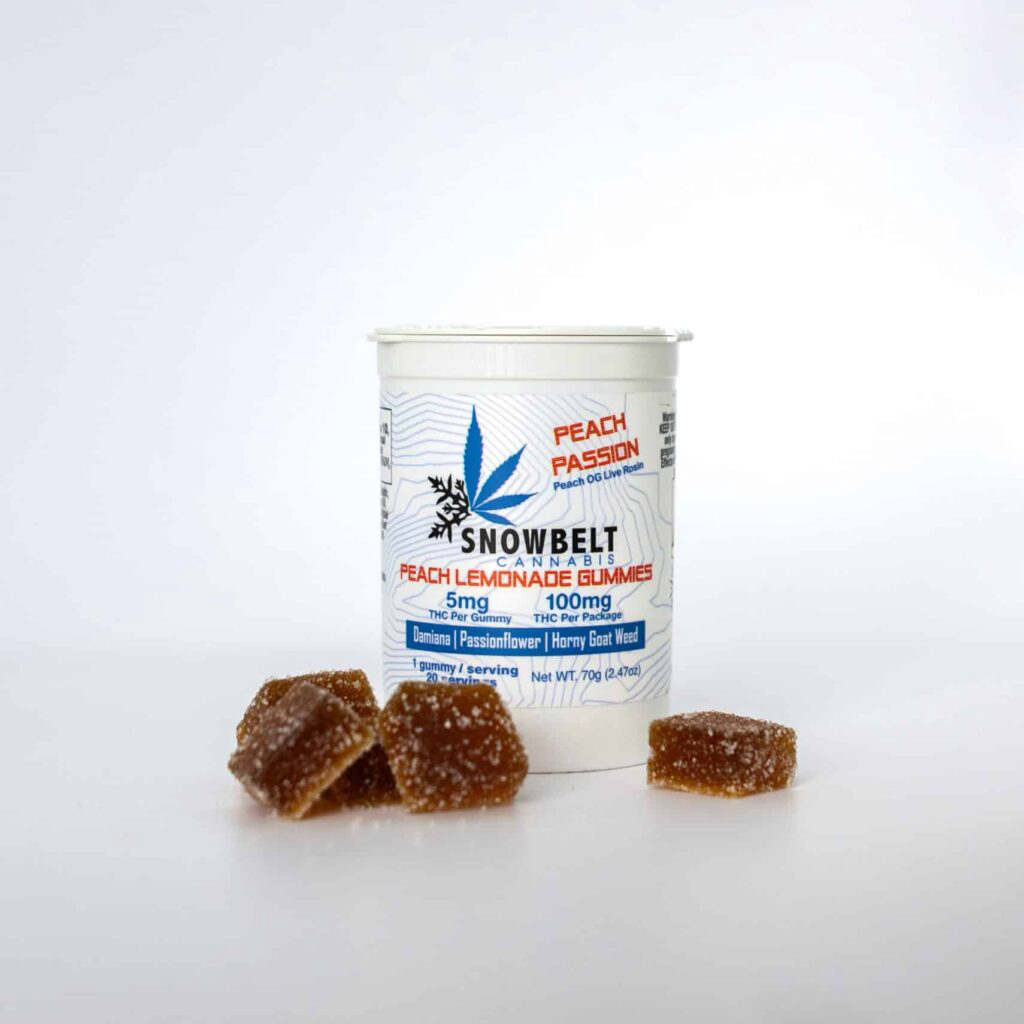 Snowbelt Cannabis Gummies Peach Passion|5mg
