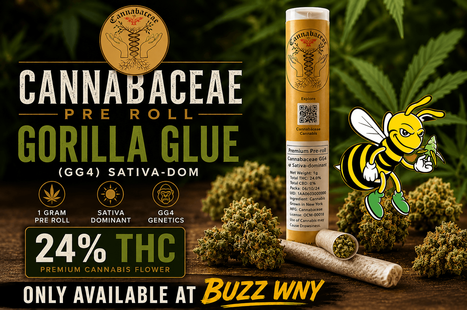 Gorilla Glue GG4 | Pre Roll | 1 Gram product photo