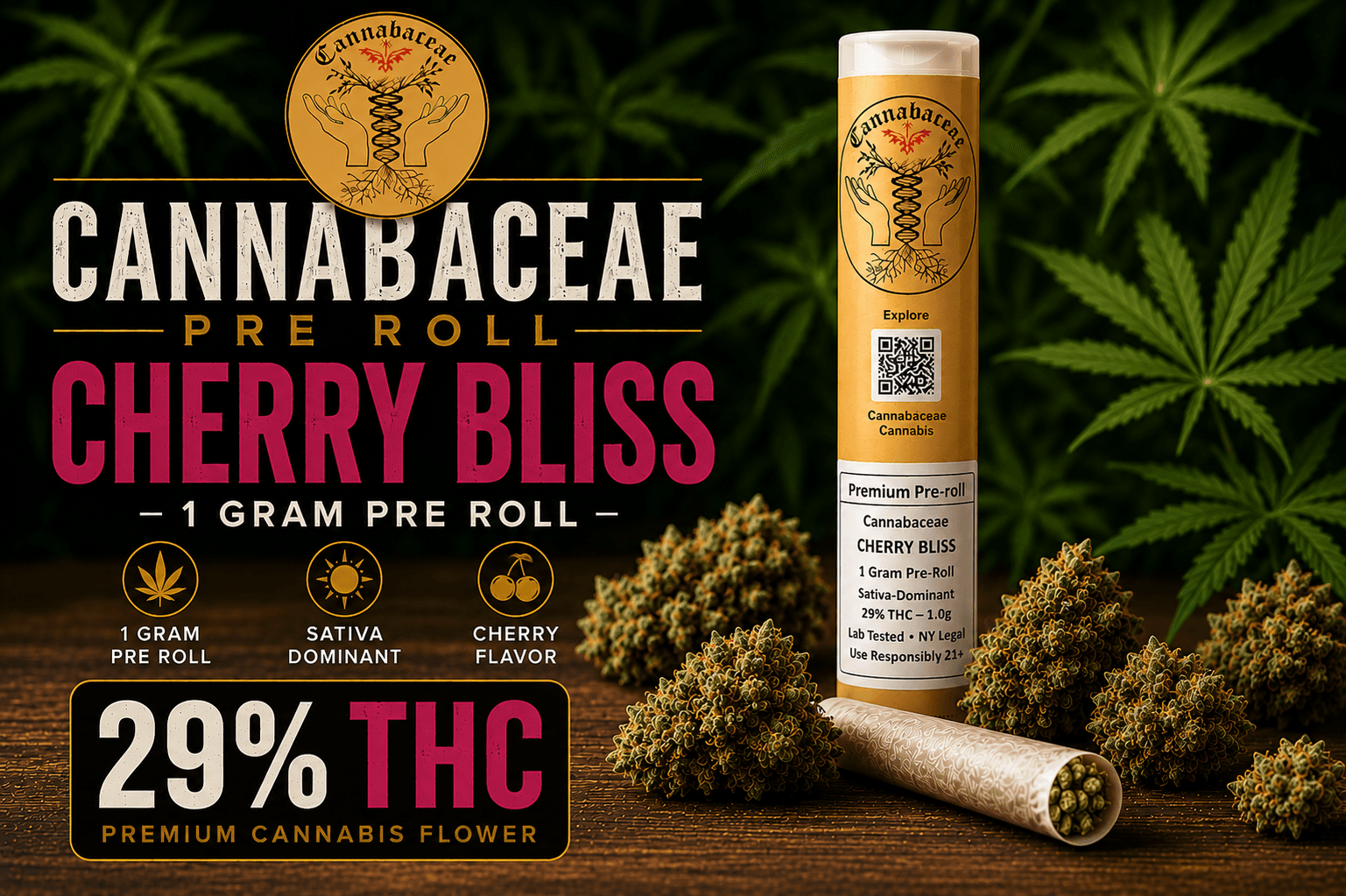 Cherry Bliss | Pre Roll | 1 Gram product photo