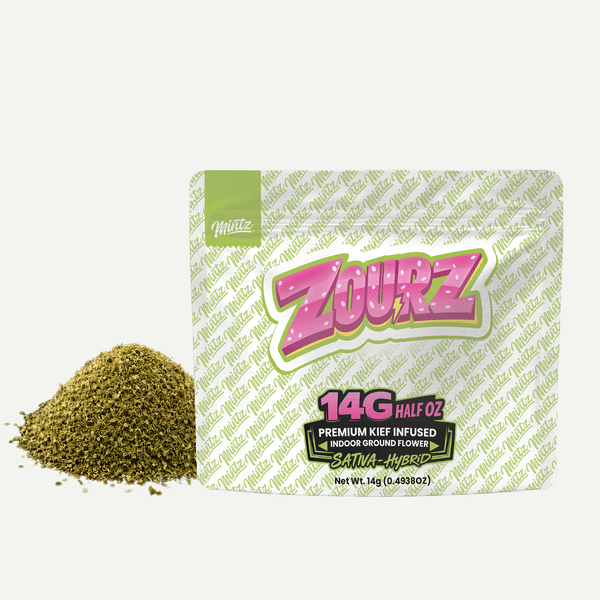 Zourz | Kief Infused Ground Flower | 14 Grams