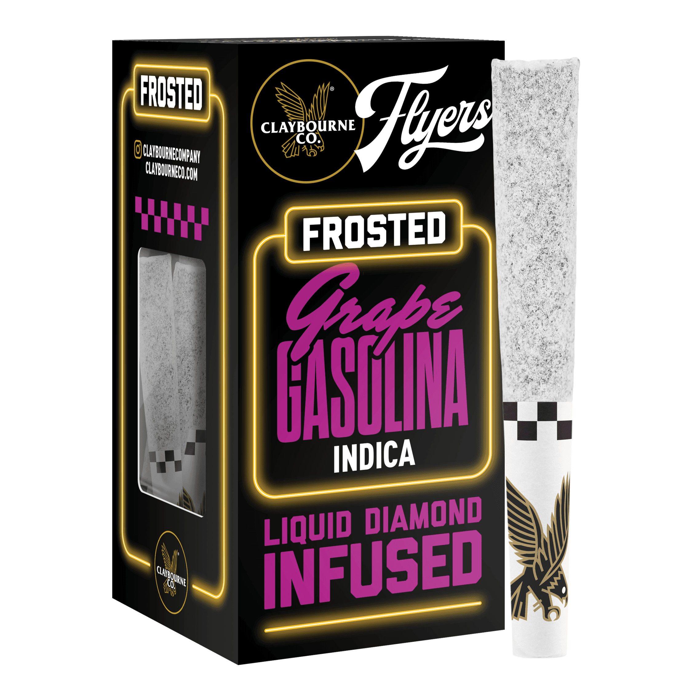Grape Gasolina | Frosted Flyers (Infused) | Pre Roll 5 Pack | 2.5 Grams