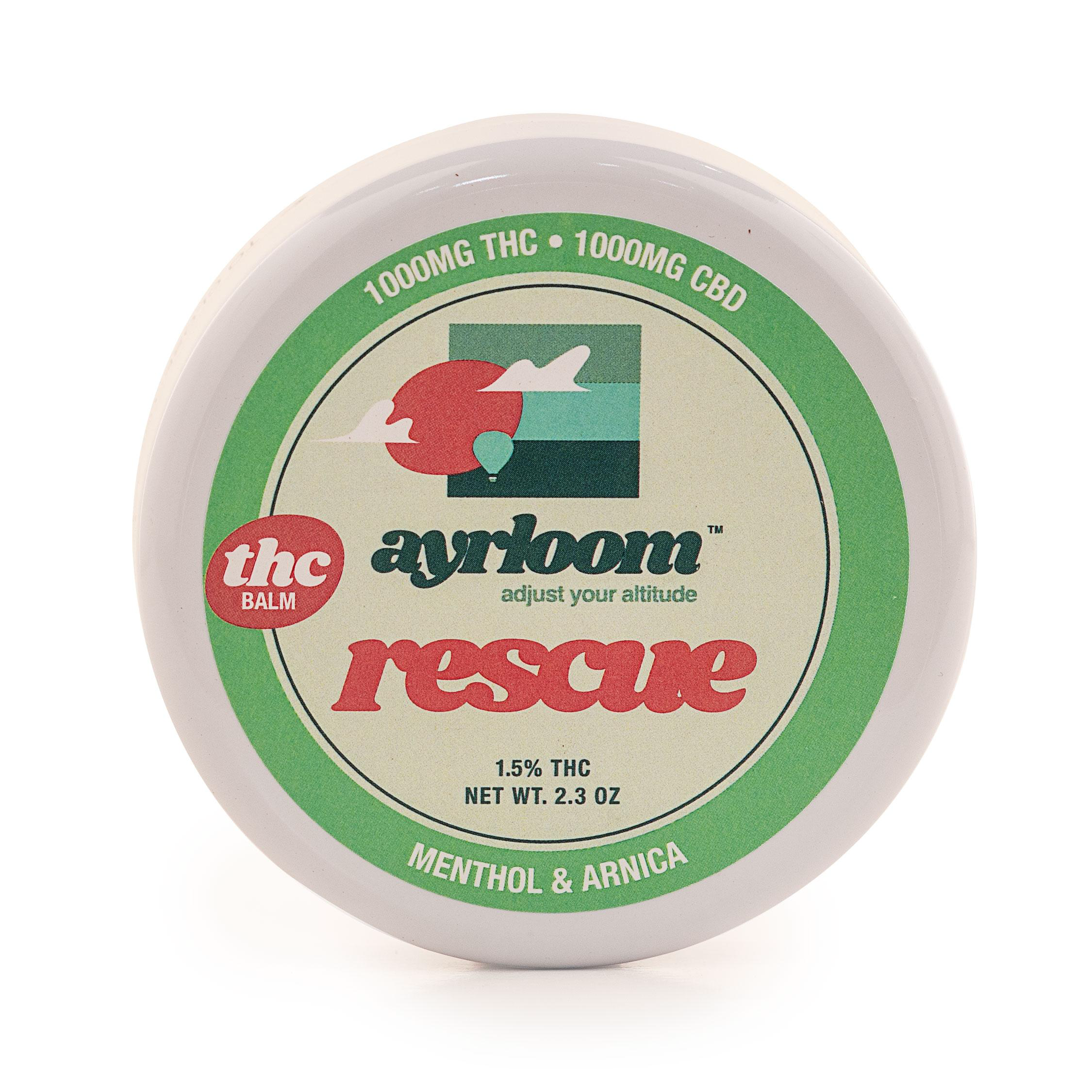 Rescue Balm 2.3oz (1000THC:1000CBD)